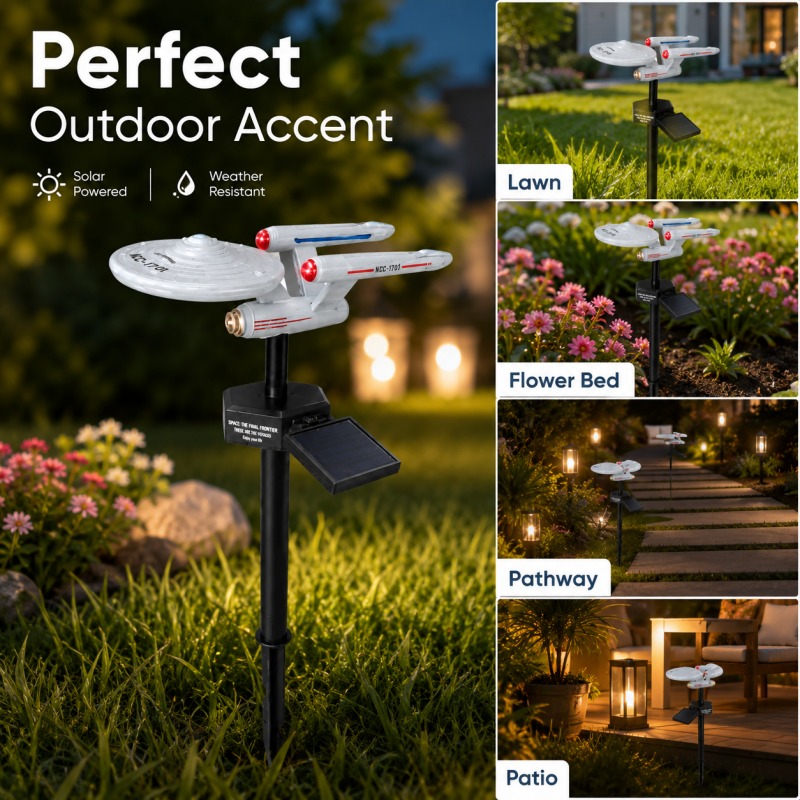 Smart Garden Light - Star Trek USS Enterprise Solar Garden