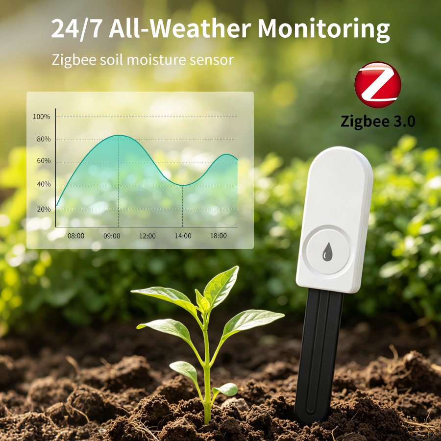 Smart Garden Products - Slimme ZigBee Bodemvochtigheidssensor Temperatuur-vochtigheidsmeter Detector Thermo-hygrometer