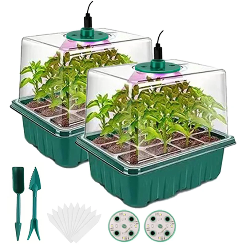 Smart Garden Domes - Zaaitray voor thuisgebruik met groeilamp, 2