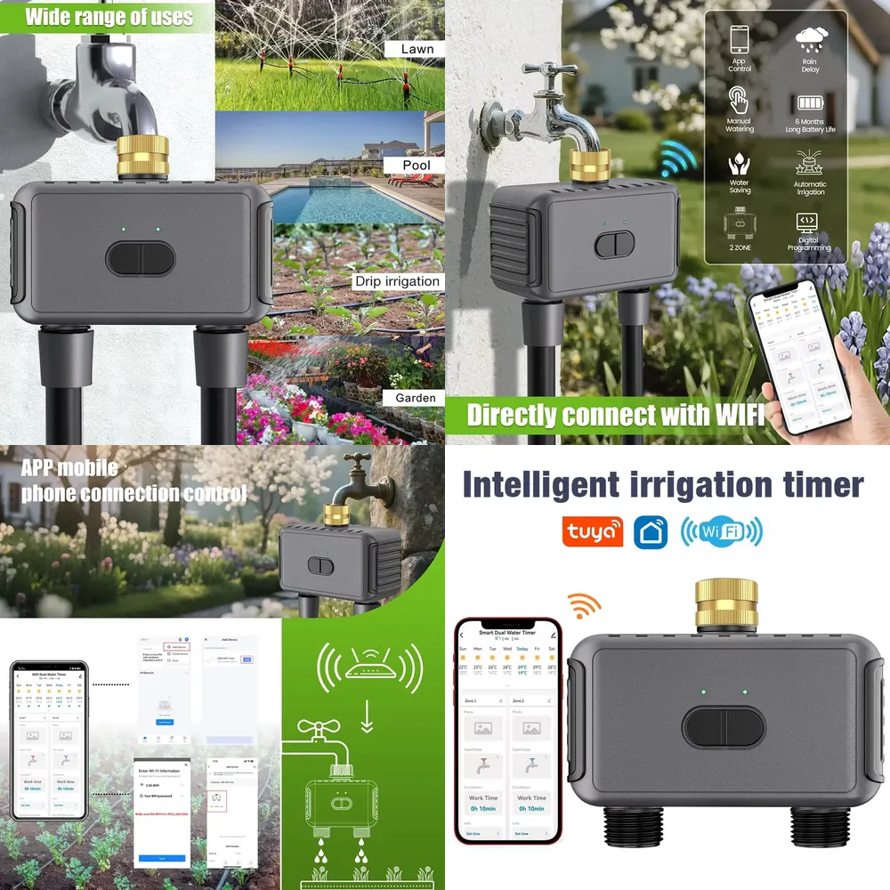 Smart Gardening - WAP01 WiFi APP Besturing Dubbele Slang