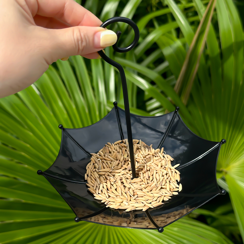 Smart Garden Umbrella - Vintage bronzen parapluvormige hangende vogelvoederbak voor