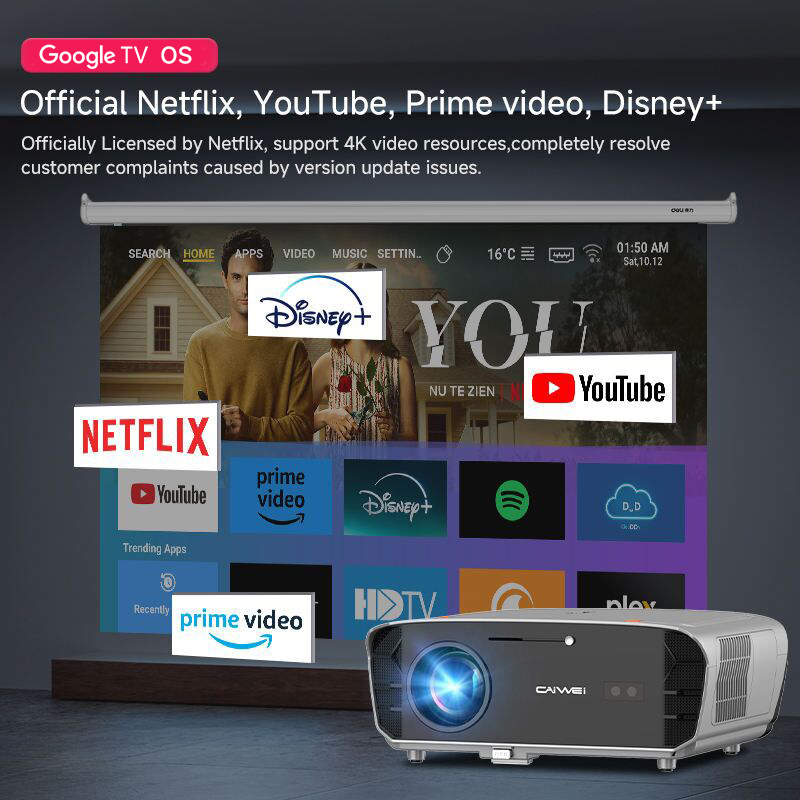4K-projector voor Google Smart - Smart Garden Video recensie en prijs