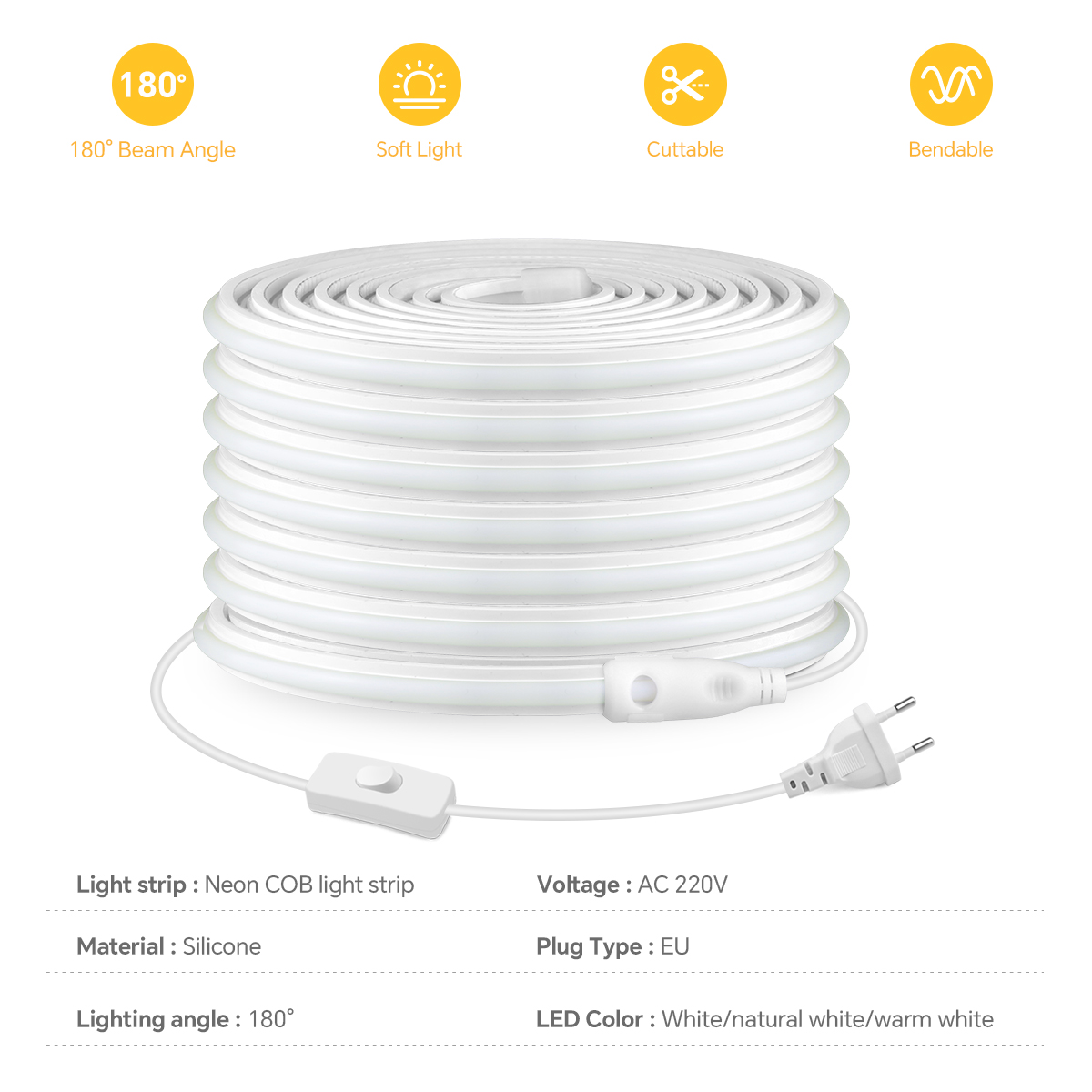 220V COB Led Strip Hoge Dichth - Smart Garden Light recensie en prijs