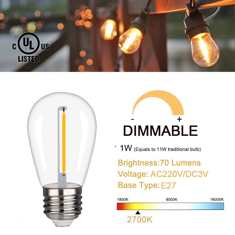Led S14 Vervangende Lampen 1W  - Smart Garden Umbrella recensie en prijs