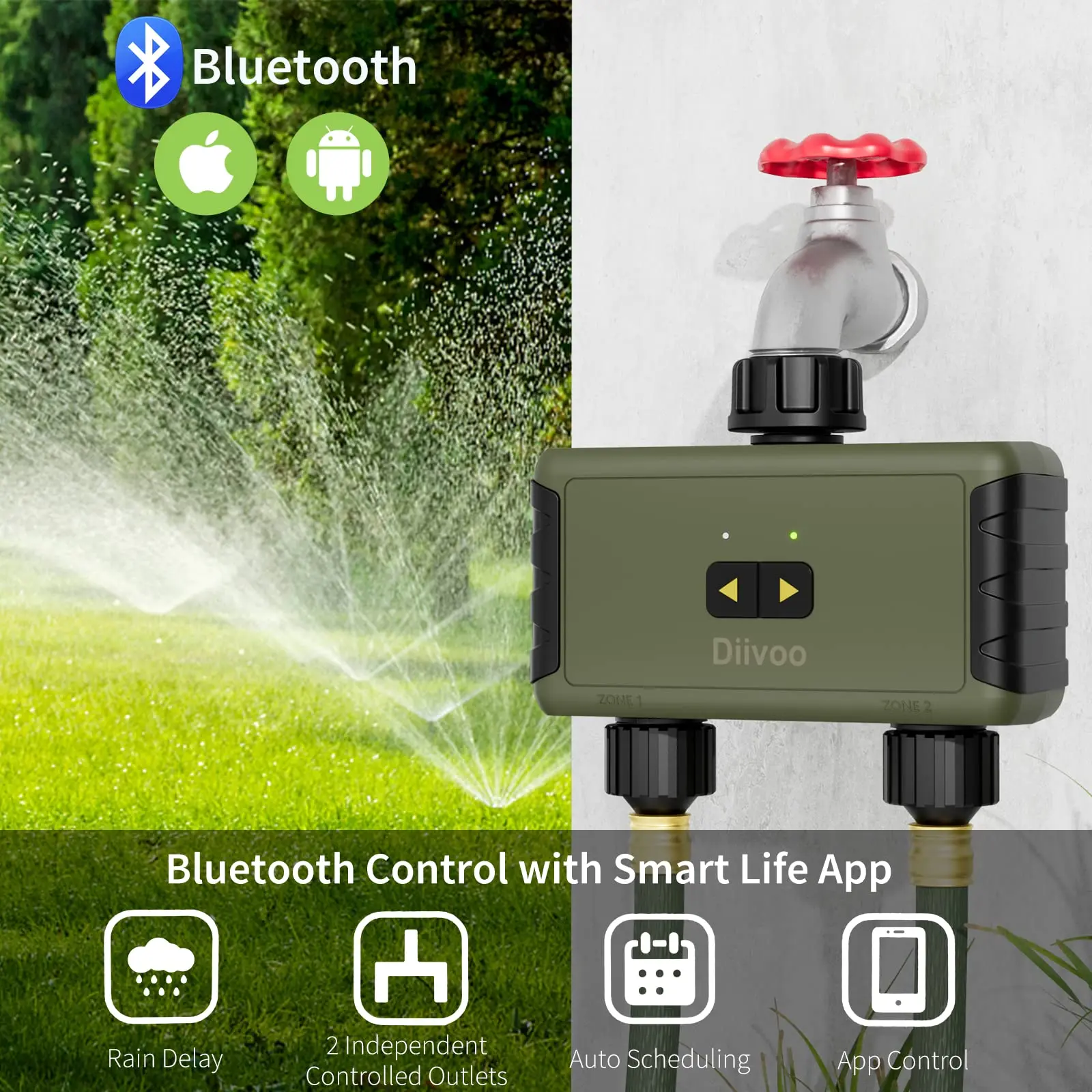 Diivoo Tijdschakelbare sproeie - Smart Garden Products recensie en prijs